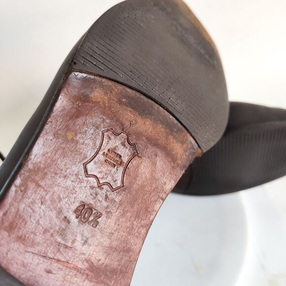 Bally Oxford Brogues Flats Womens 10 / 40.5  Leather Lace Up Adige Italy Vintage - Picture 12 of 14